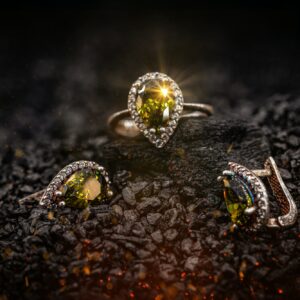 Ring und Ohrringe